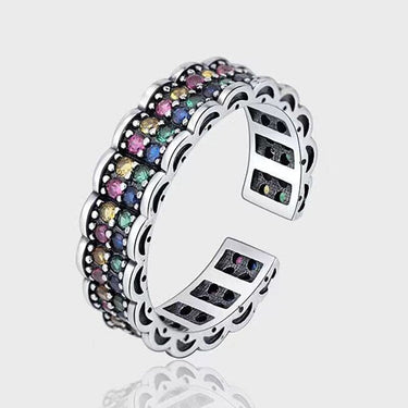 Scalloped Zirconia Ring